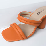 VYBE - Four Strap Round Heel-Orange