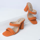 VYBE - Four Strap Round Heel-Orange