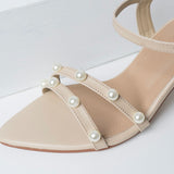 VYBE - Cross Pearl Heel-Beige