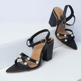 VYBE - Cross Pearl Heel-Black