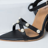 VYBE - Cross Pearl Heel-Black