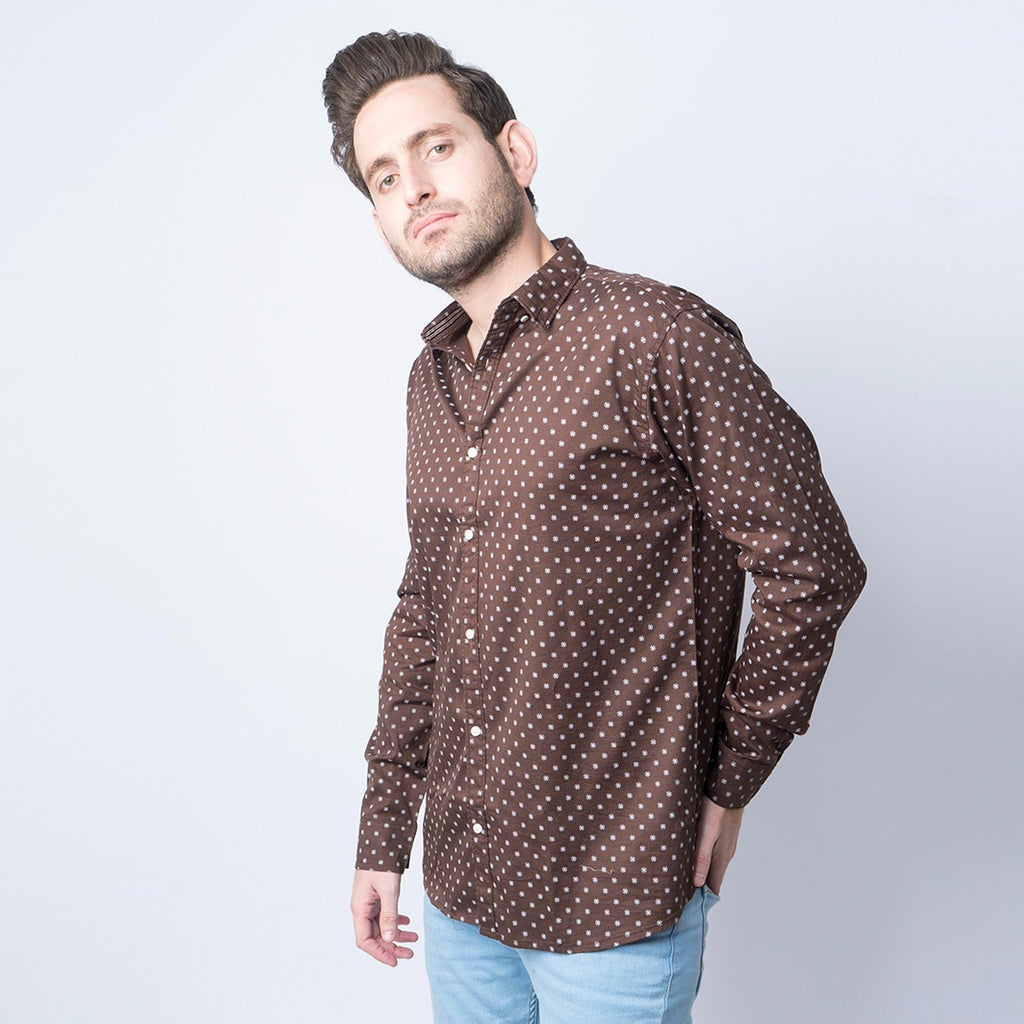 VYBE - Dotted Brown and white