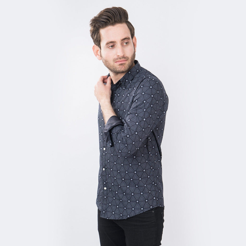 VYBE - Black and White Patterned Shirt
