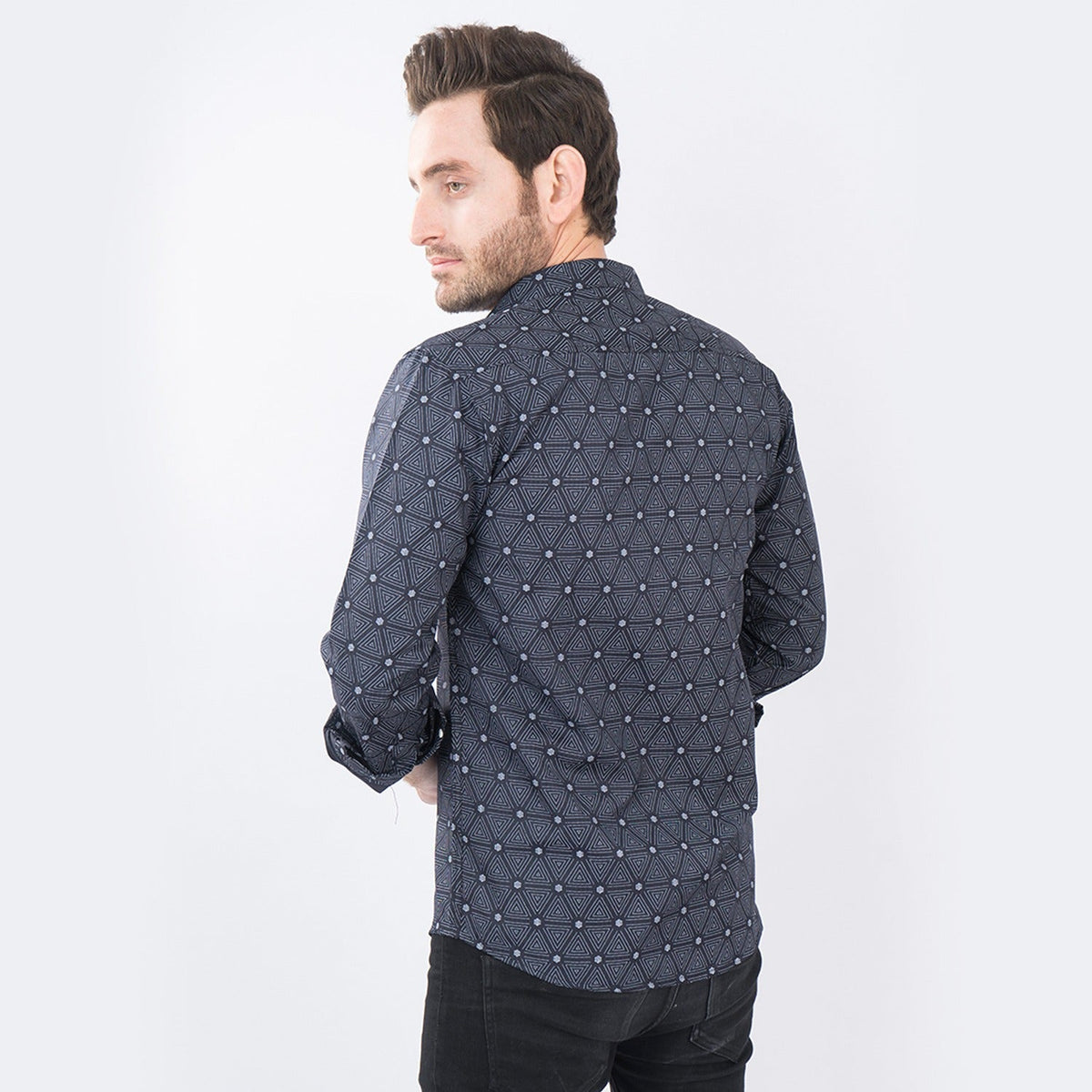 VYBE - Black and White Patterned Shirt