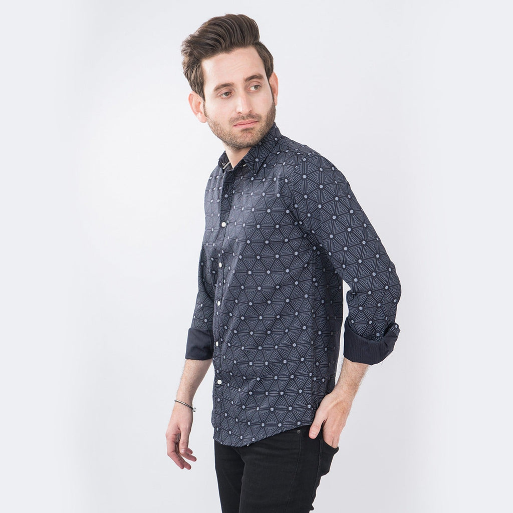 VYBE - Black and White Patterned Shirt