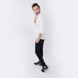 VYBE - Casual Solid Shirts- White