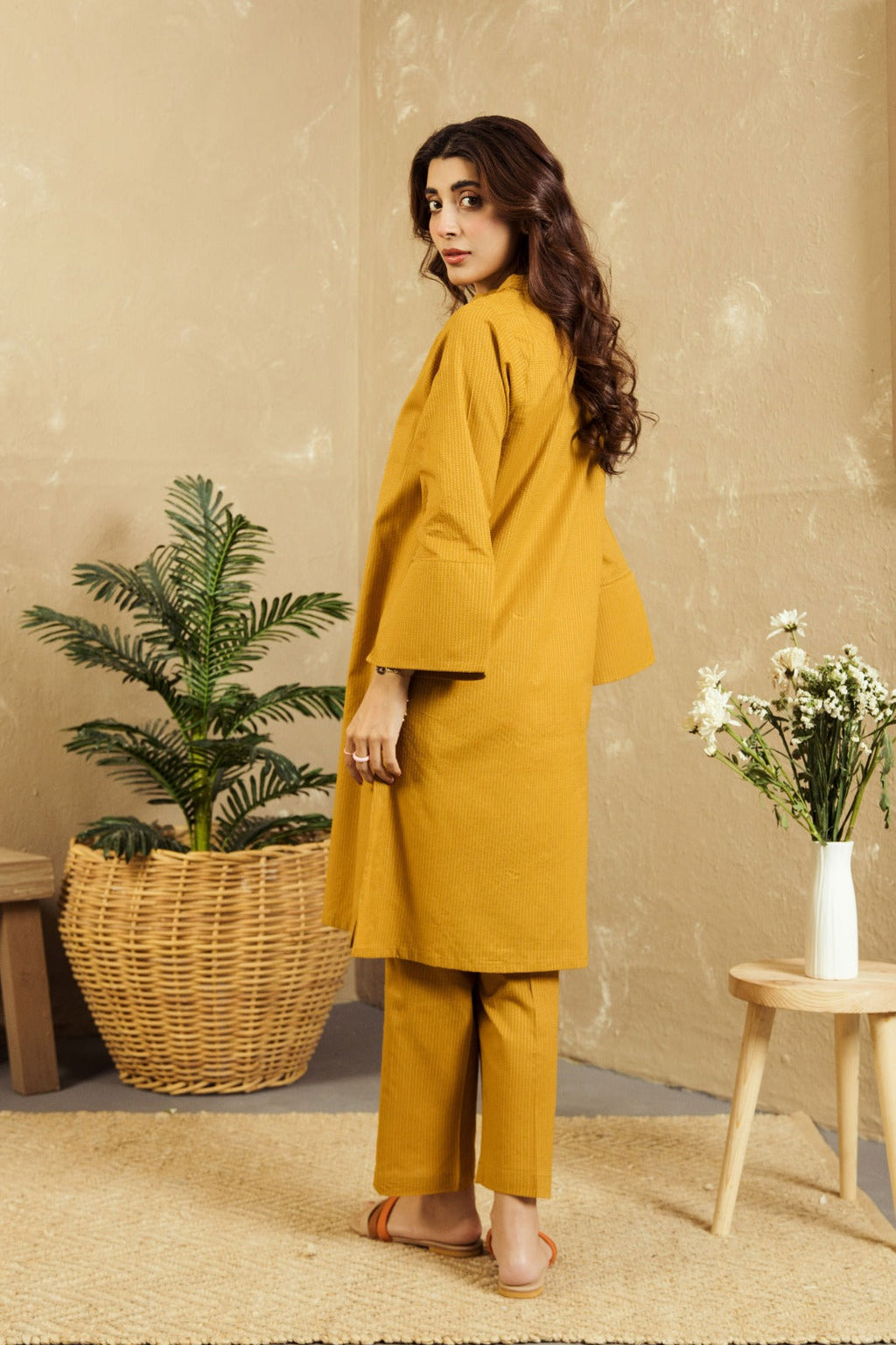 VYBE- Basic Co-Ord-Opal Mustard
