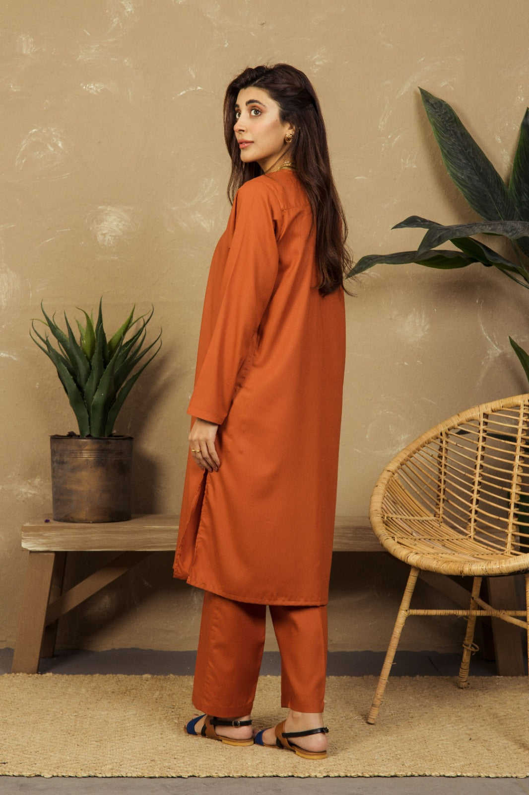 VYBE- Basic Co-Ord Citrine - Rust