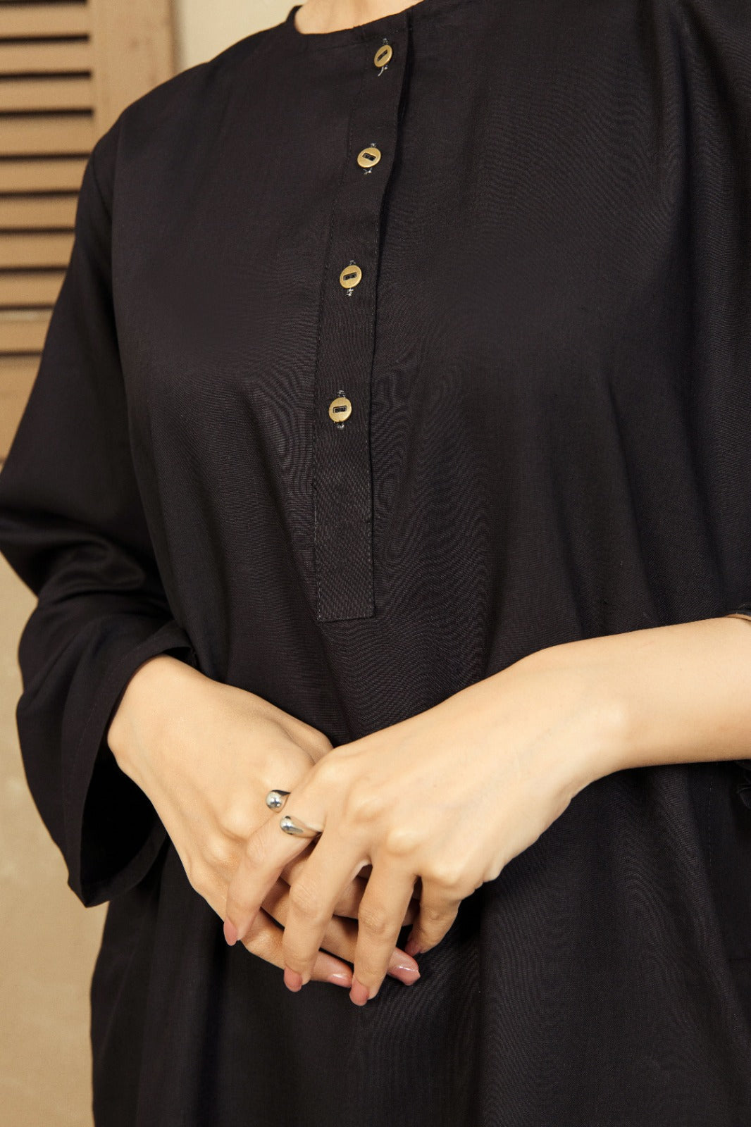 VYBE- Basic Co-Ord-Citrine Black