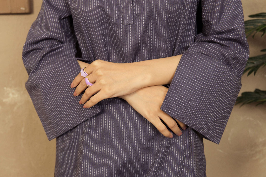 VYBE- Basic Co-Ord-Opal Gray