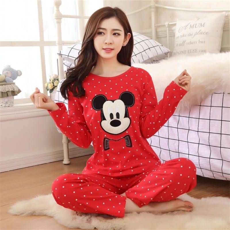 VYBE- Mickey Bow Polka Printed Pj Set