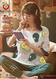 VYBE - Avacado Printed PJ Suit
