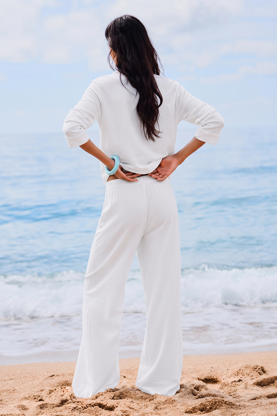 Cloud Pajama Set - White