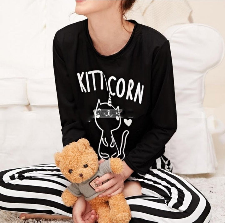 VYBE- Kitti Corn Printed Pj Set