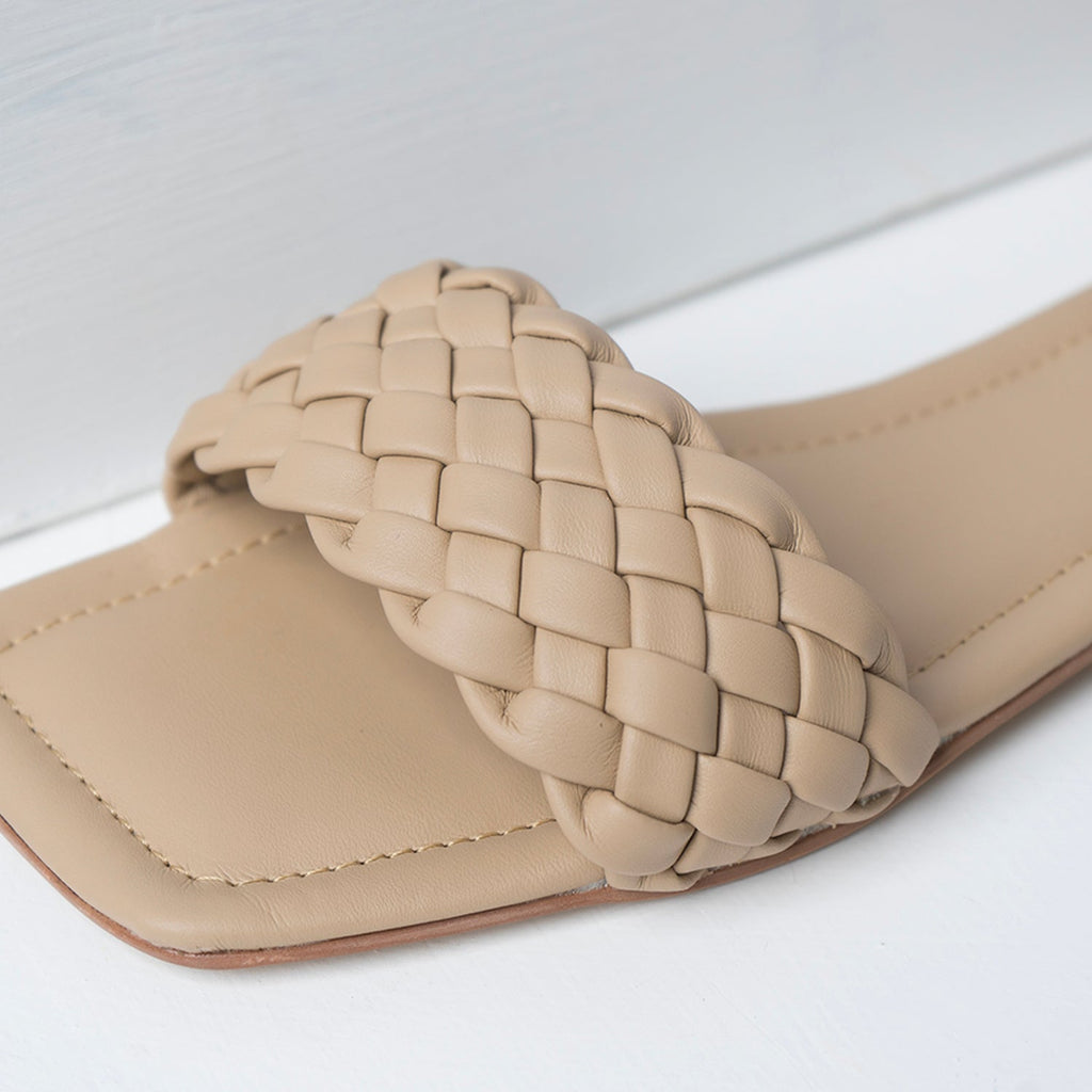 VYBE- Weave Slide-Beige