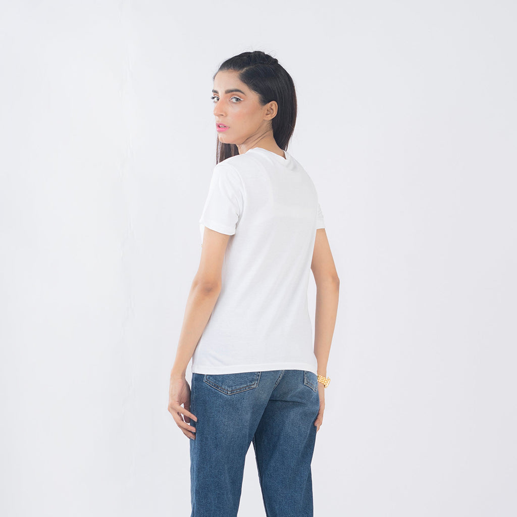 VYBE- T-Shirt-White Tropical