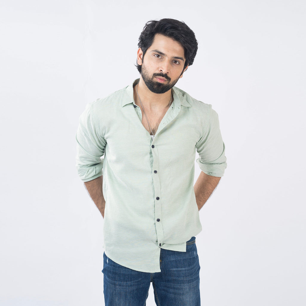 VYBE- Casual Shirt Light Green