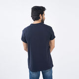 VYBE-Printed T Shirt-Navy