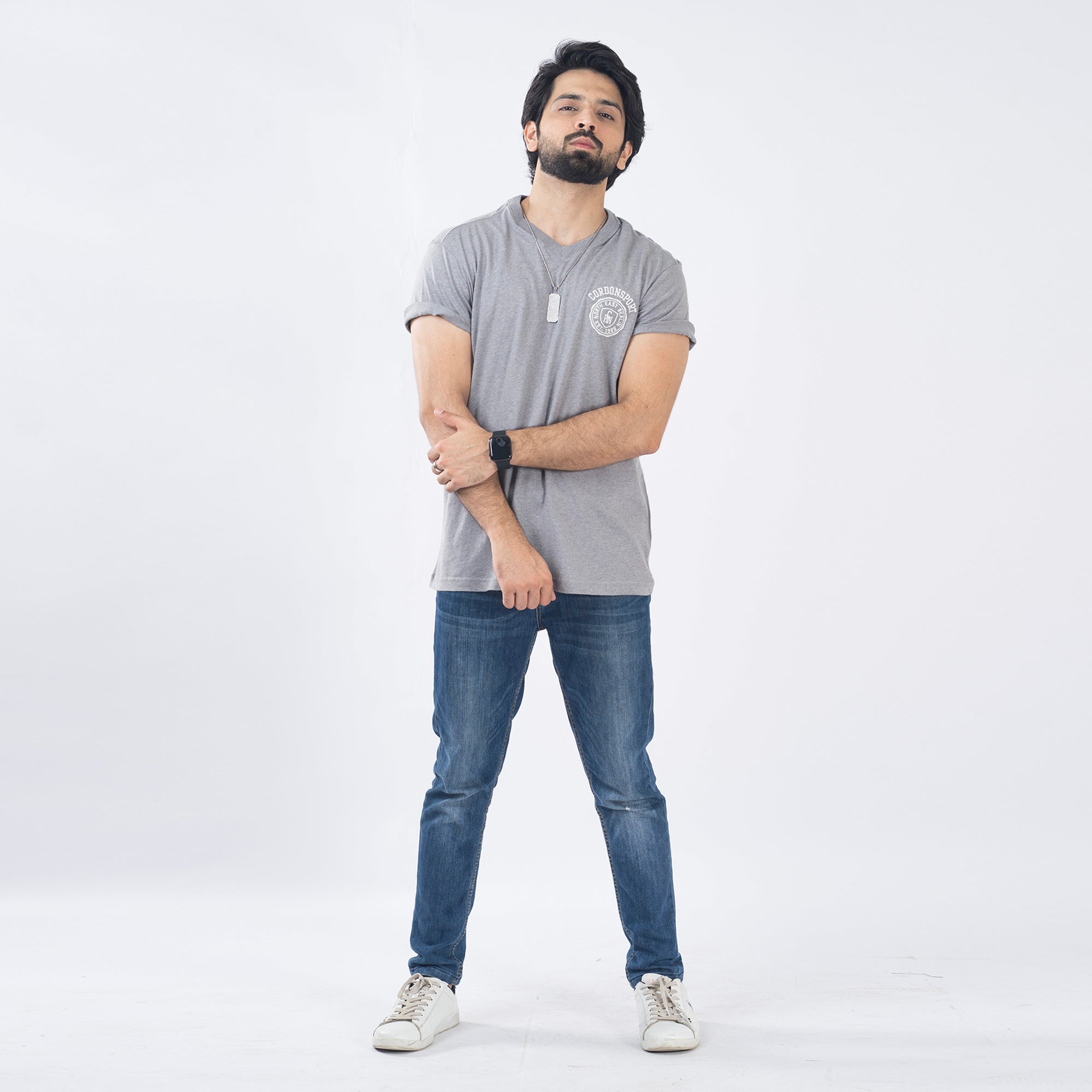 VYBE-Printed T Shirt Estate-Gray