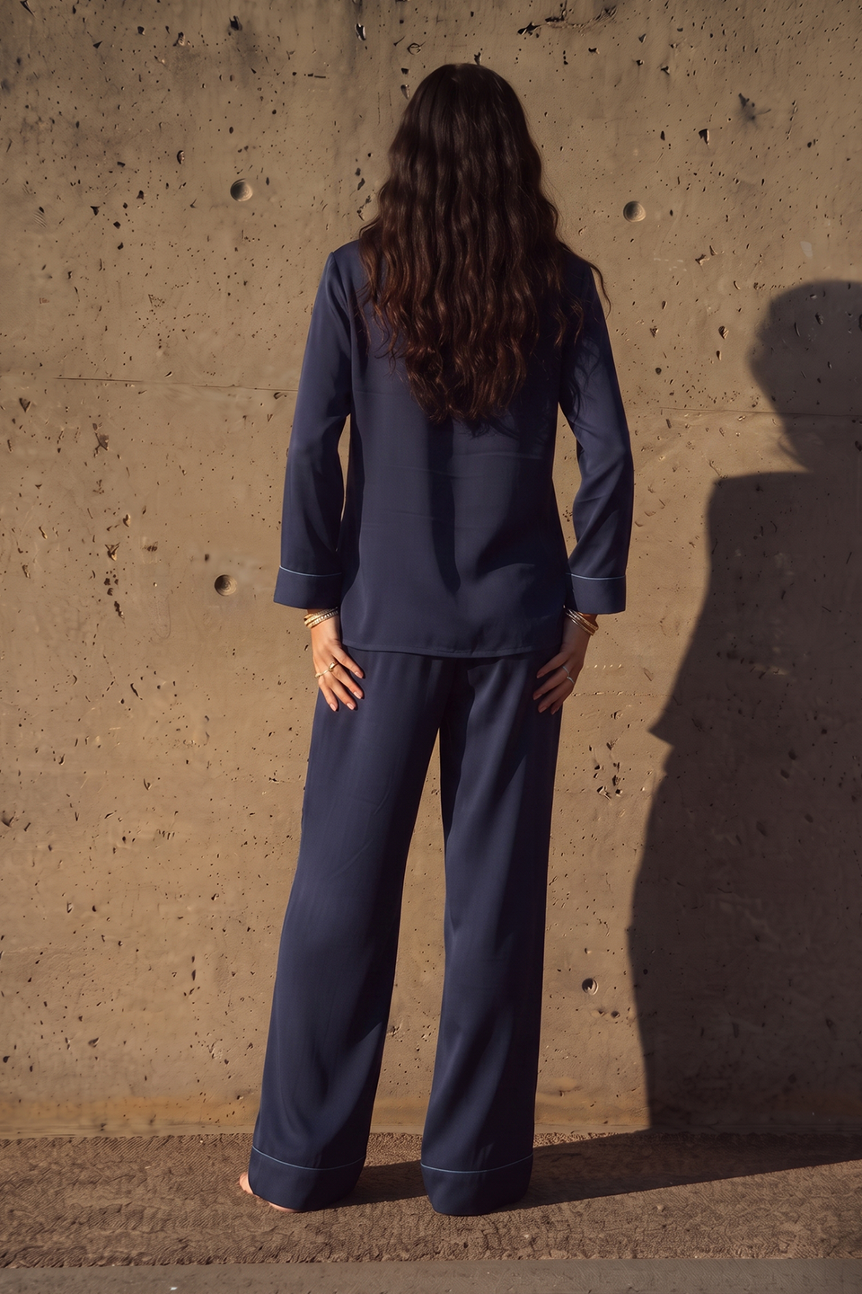 Cloud Pajama Set - Navyblue