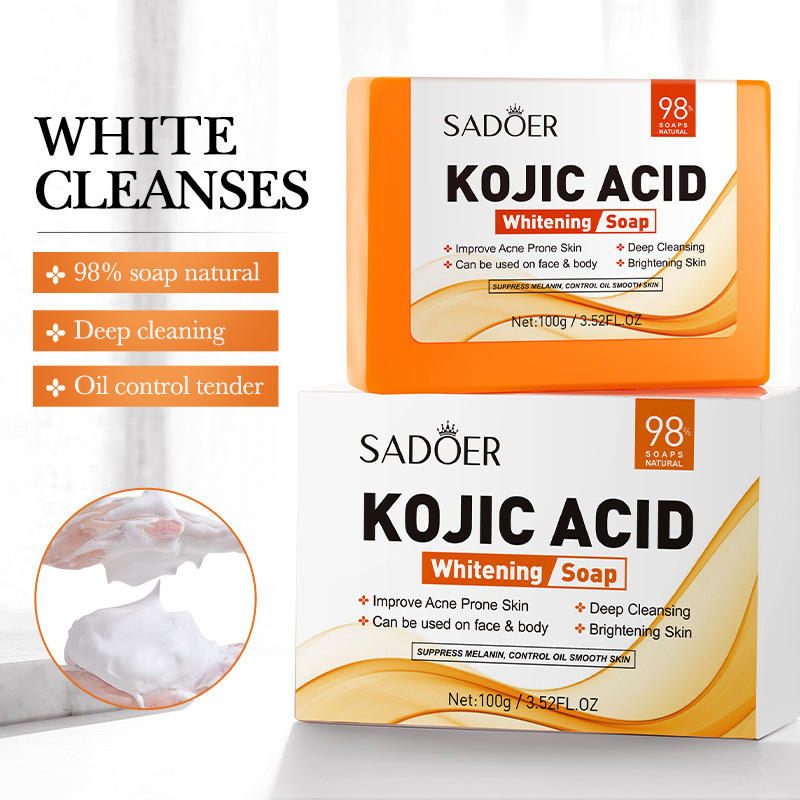 Sadoer Kojic Acid Skin Whitening Soap Lightening Bar 100g Facial Body Large Soap SD72256