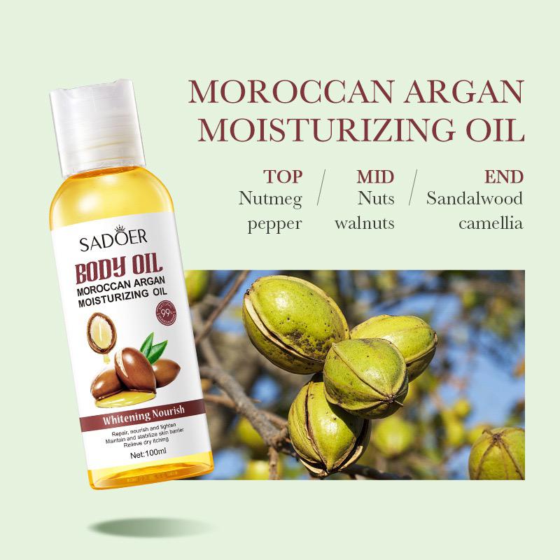 Sadoer natural Organic maroccan argan moisturizing & Skincare Body Hair Oil 100ml SD01642