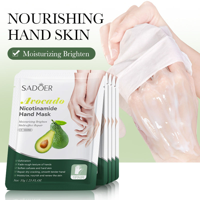 Pack of 2 Moisturizing Peeling Gloves Hand Mask Exfoliating Sheet Mask Exfoliating Whitening Foot Peeling Facial Mask