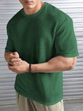 VYBE - Oversized Waffle Knit Tee For Men - Olive