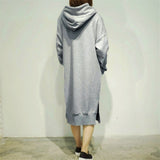 VYBE- Long Hoodie- Hazel Gray