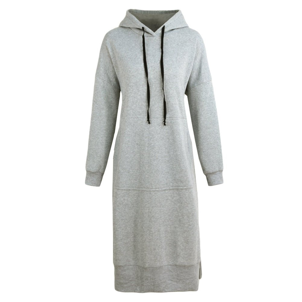 VYBE- Long Hoodie- Hazel Gray