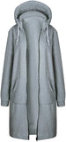 VYBE- Long Zipper Hoodie-Grey