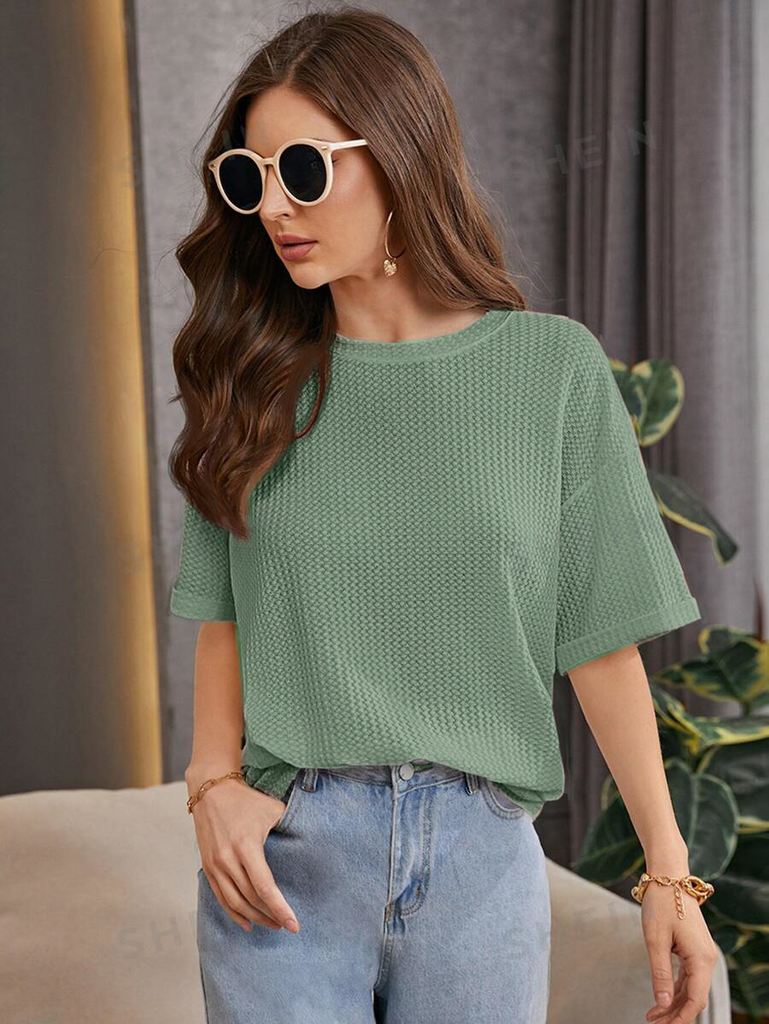 VYBE - Knitted T-Shirt Olive