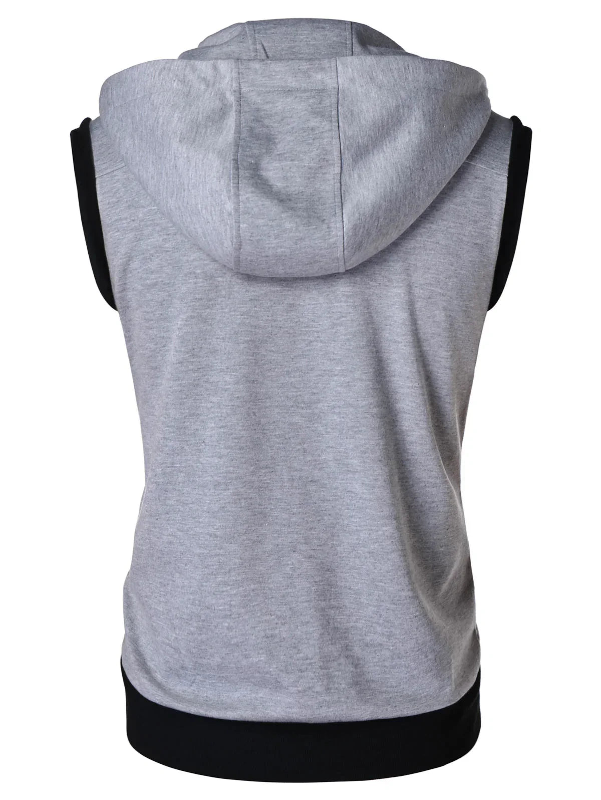 Vybe - Sleeveless Hooded Zipper - Grey