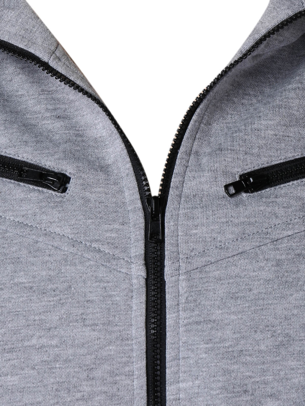 Vybe - Sleeveless Hooded Zipper - Grey