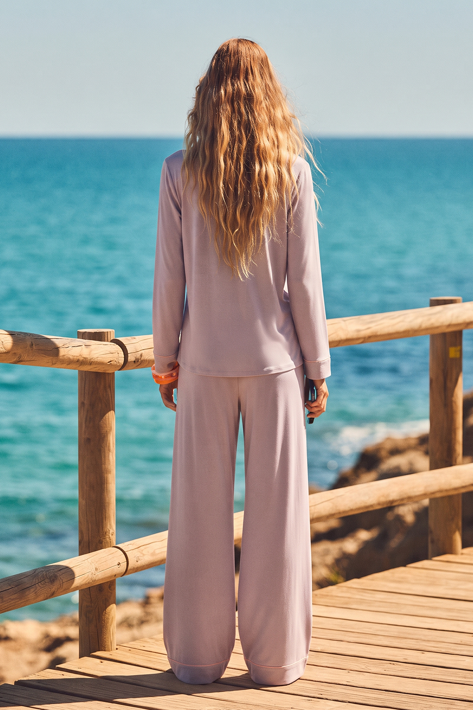 Cloud Pajama Set - Lilac