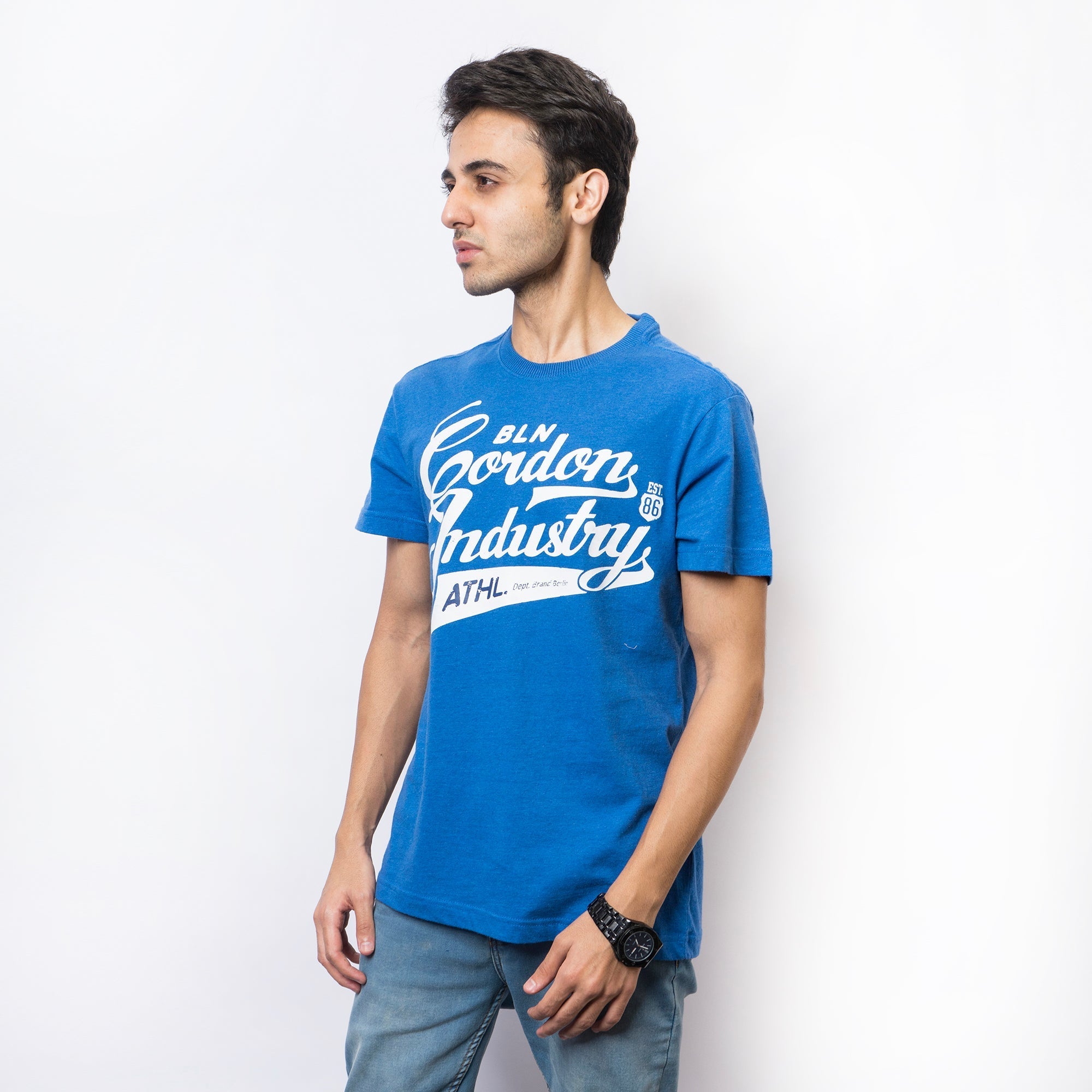 VYBE-Printed T Shirt - Blue