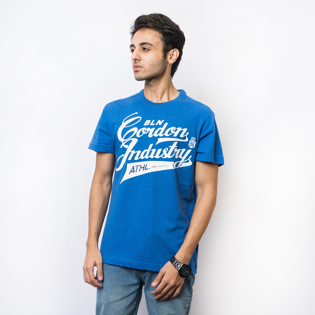 VYBE-Printed T Shirt - Blue