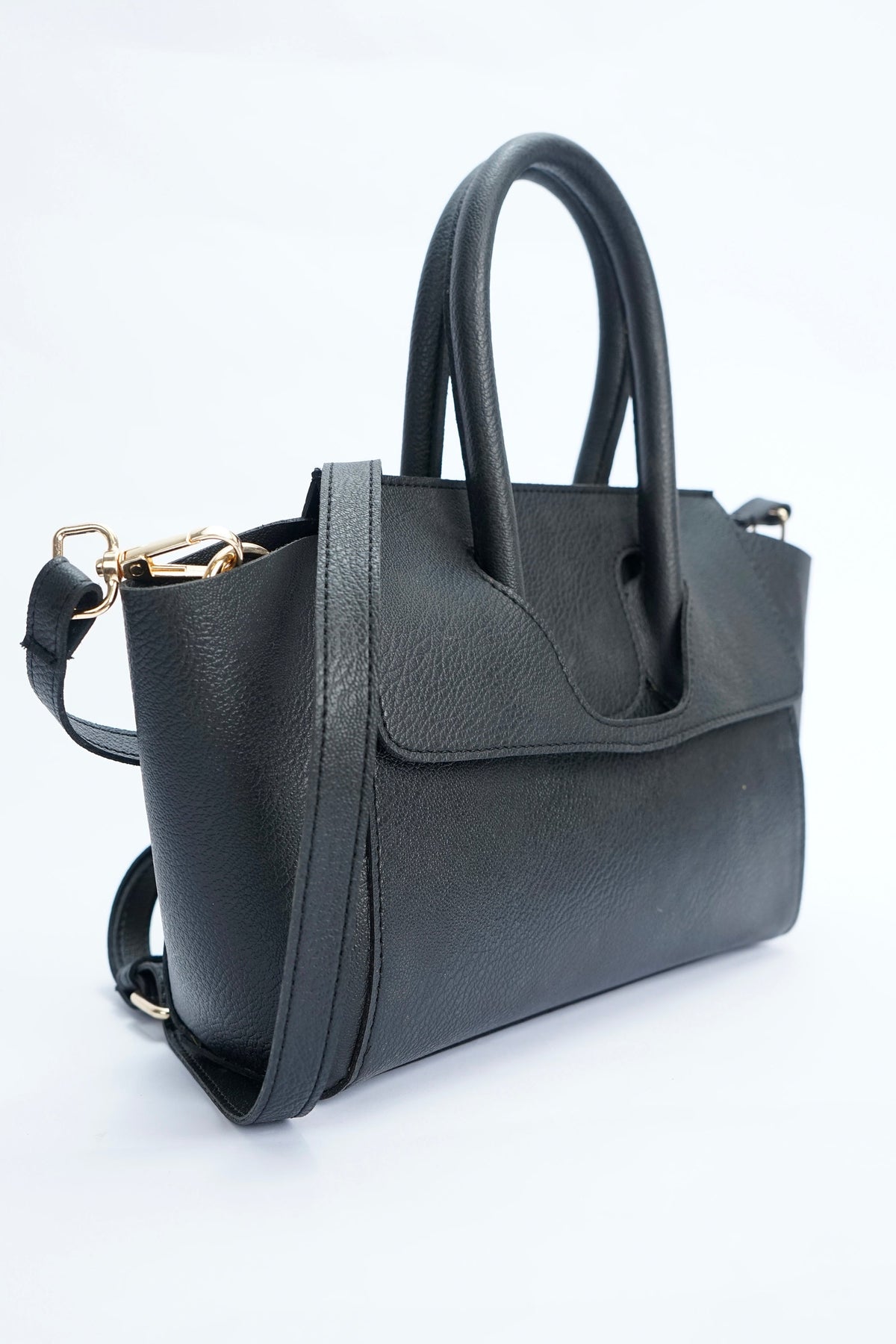 VYBE-Handle Lock Shoulder Bag