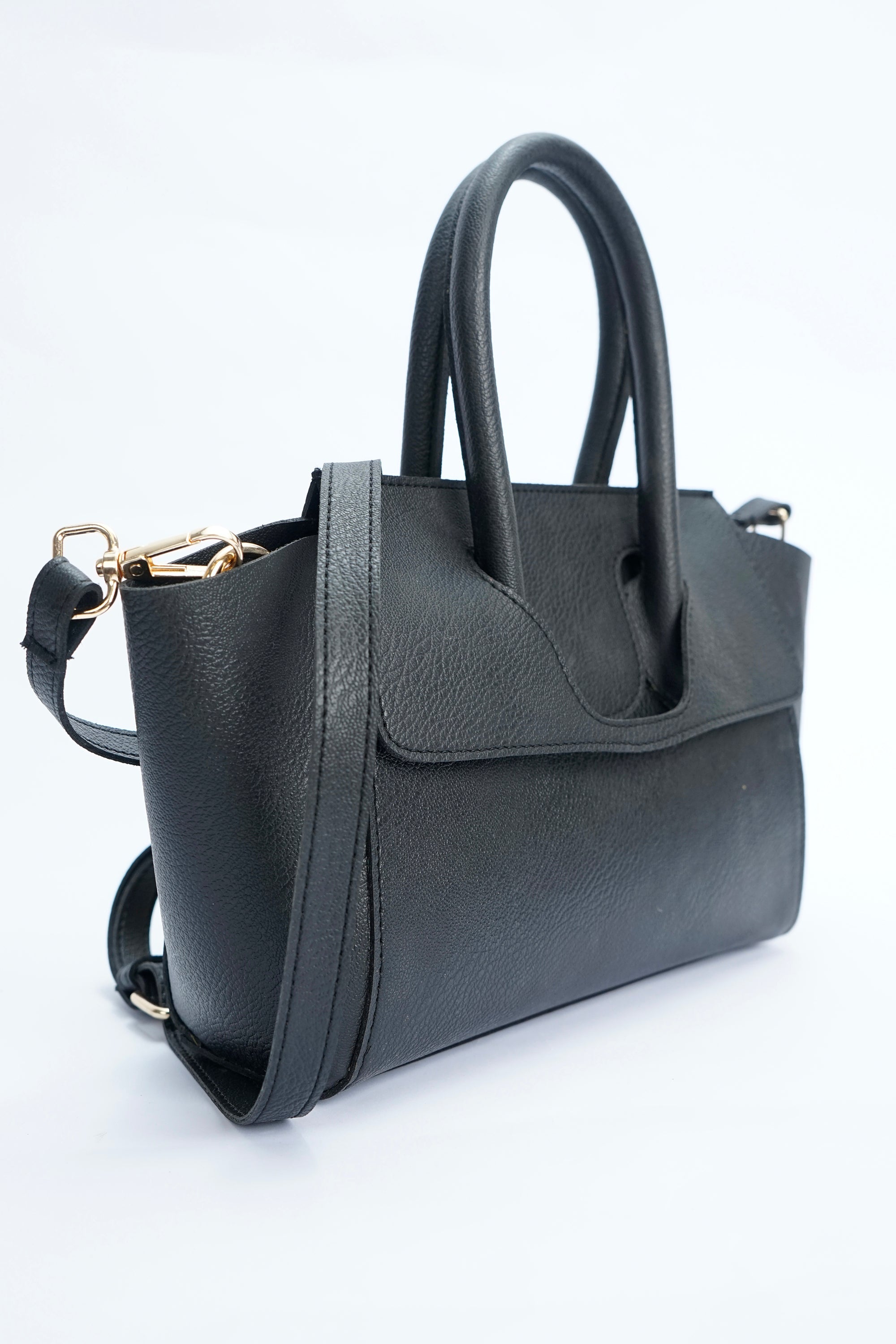 VYBE-Handle Lock Shoulder Bag
