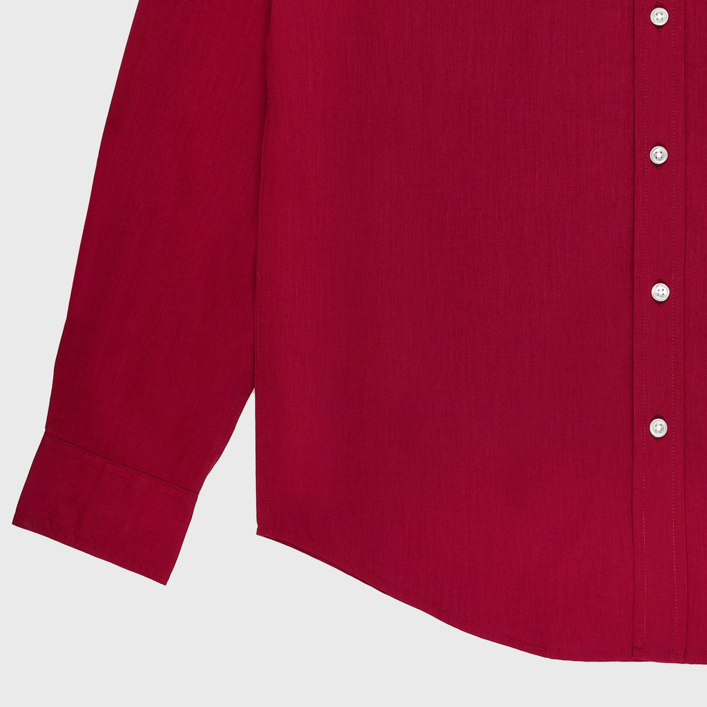 VYBE - Casual Solid Shirt- Maroon