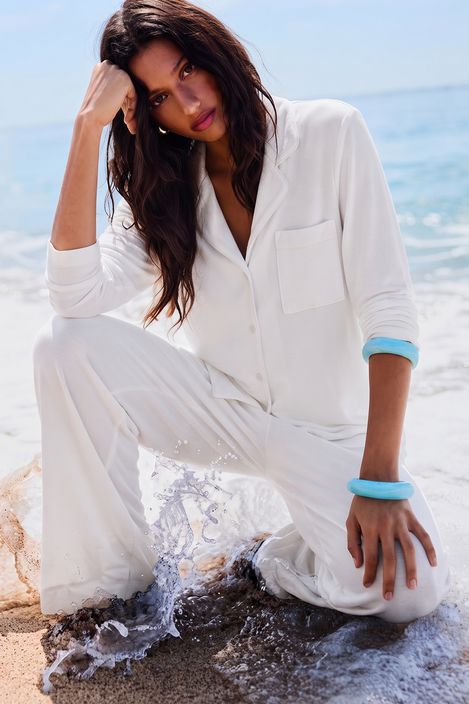 Cloud Pajama Set - White