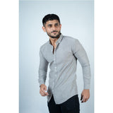 Vybe- Casual Solid Shirts- Dark gray