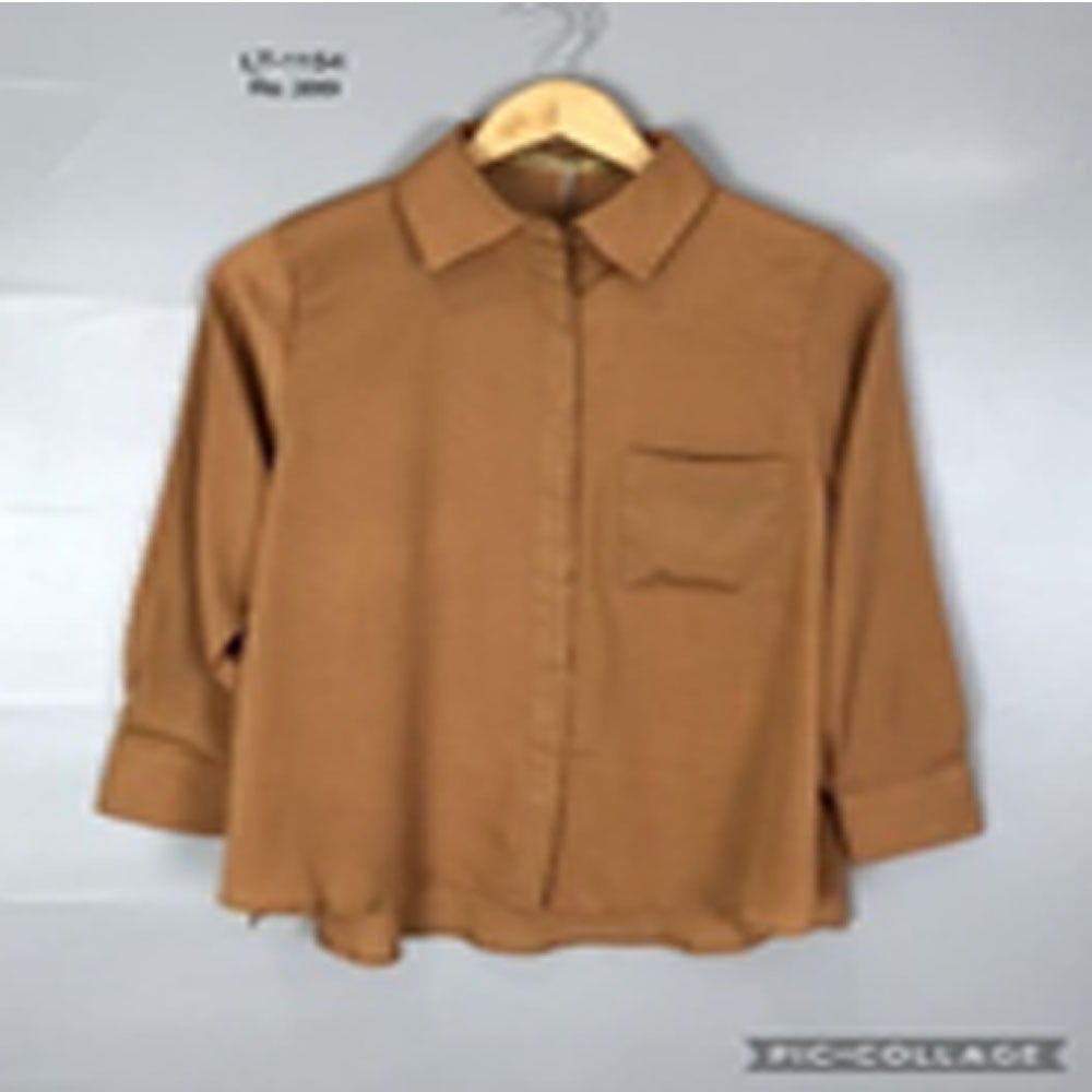 VYBE - Button Down Long Top - Rust