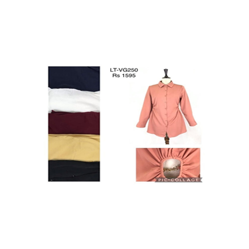 VYBE - Modest Button Down Top - Mustard