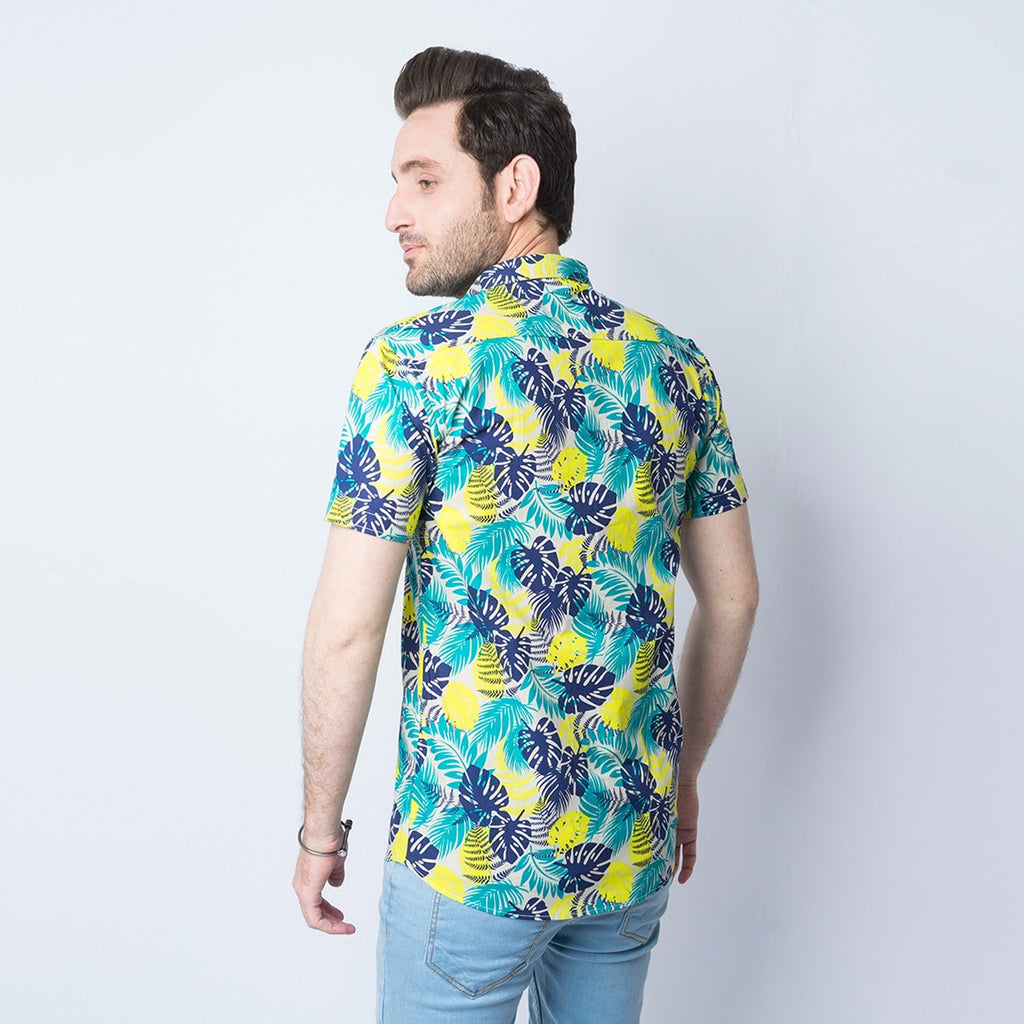 VYBE - Casual Shirts, Beach Vibes- Multi-Color, Half Sleeve