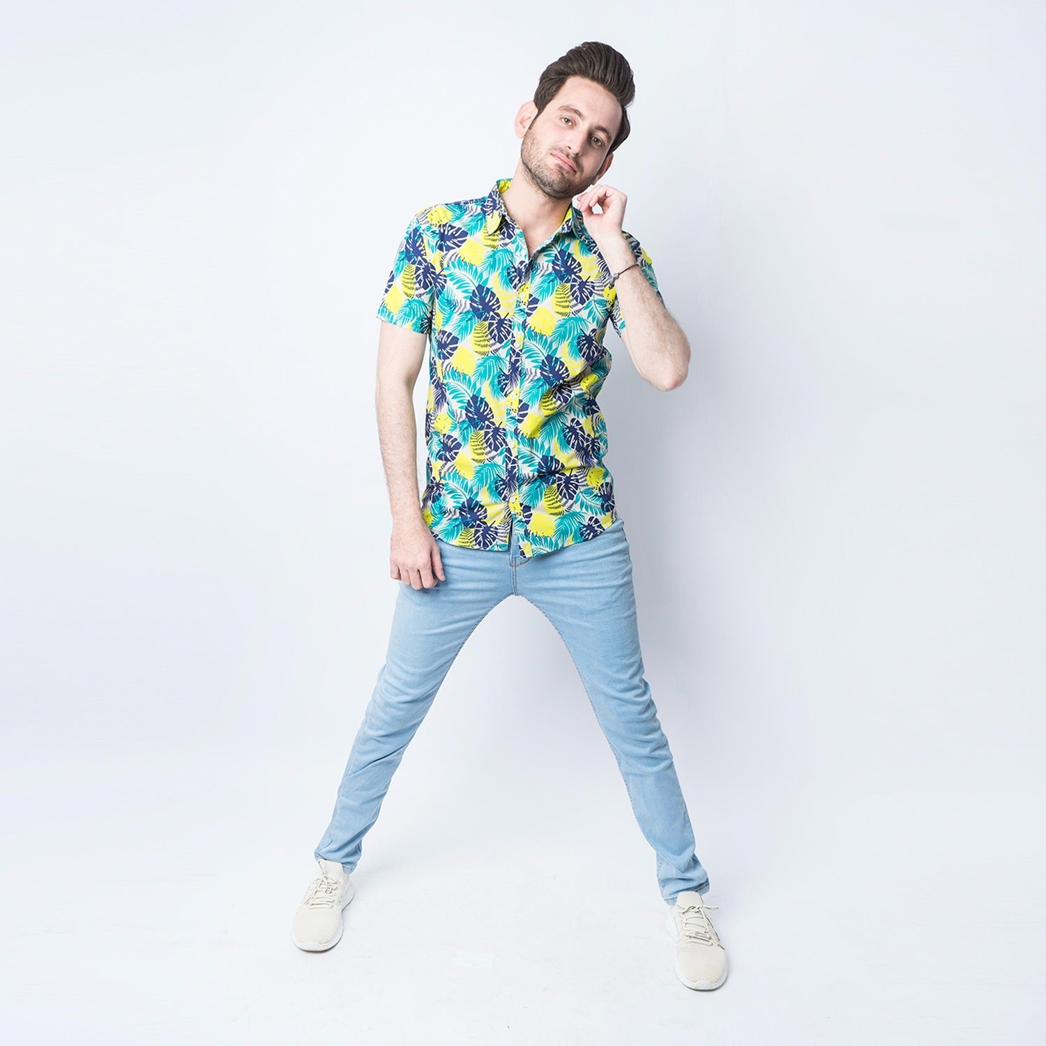 VYBE - Casual Shirts, Beach Vibes- Multi-Color, Half Sleeve