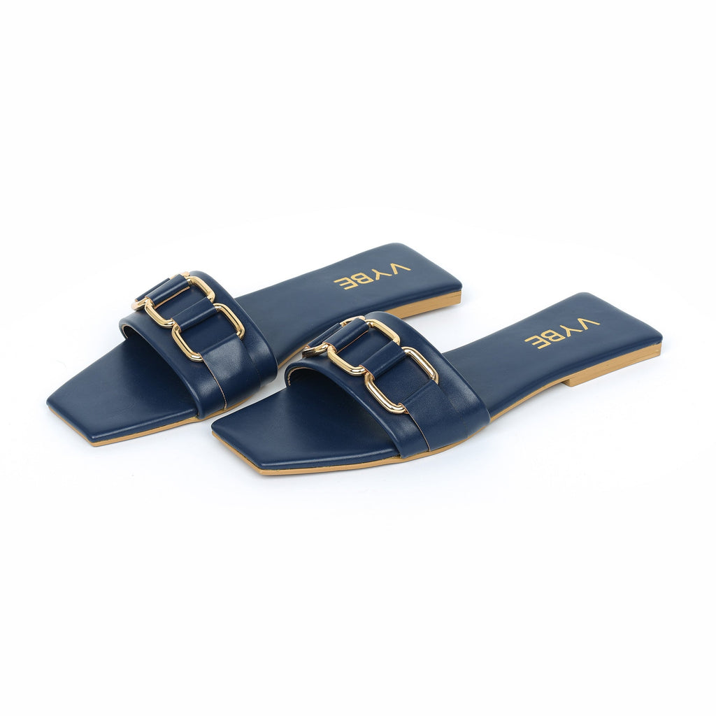VYBE - Blue Slides with Square chain