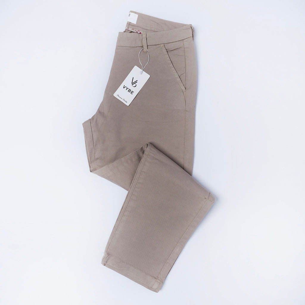 VYBE- Twill beige Pant For Women