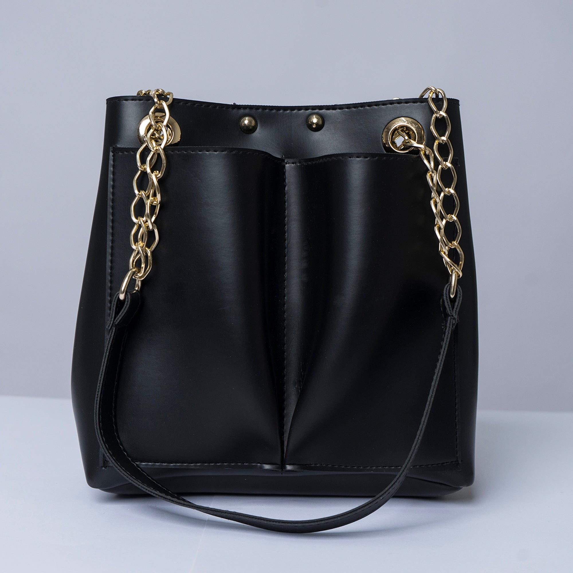 Chain Shoulder Bag- Black