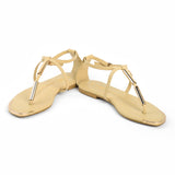 VYBE - Metal Throne Strap Sandal- Beige